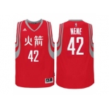 adidas Houston Rockets #42 Nene Hilario Red Chinese New Year Swingman Jersey