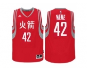 adidas Houston Rockets #42 Nene Hilario Red Chinese New Year Swingman Jersey