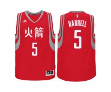 adidas Houston Rockets #5 Montrezl Harrell Red Chinese New Year Swingman Jersey