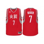 adidas Houston Rockets #7 Sam Dekker Red Chinese New Year Swingman Jersey