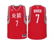 adidas Houston Rockets #7 Sam Dekker Red Chinese New Year Swingman Jersey