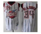 nba Houston Rockets #34 Hakeem Olajuwon White(Swingman)