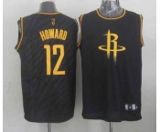 nba houston rockets #12 howard black[gold lettering fashion]