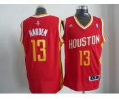 nba houston rockets #13 harden red [swingman revolution 30][number golden]