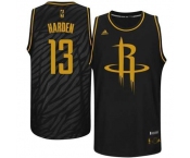 nba houston rockets #13 james harden black[gold lettering fashion]