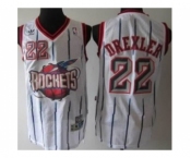 nba houston rockets #22 drexler white[classics]