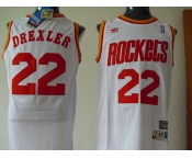 nba houston rockets #22 drexler white[swingman]