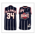 nba houston rockets #34 olajuwon blue