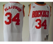 nba houston rockets #34 olajuwon white[swingman]