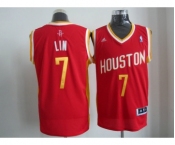 nba houston rockets #7 lin red[swingman revolution 30-2]