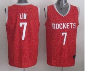 nba jerseys houston rockets #7 lin red leopard print[2014 new]