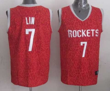 nba jerseys houston rockets #7 lin red leopard print[2014 new]