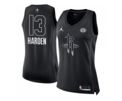 Women Nike Houston Rockets #13 James Harden Black NBA Jordan Swingman 2018 All-Star Game Jersey