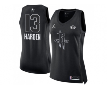 Women Nike Houston Rockets #13 James Harden Black NBA Jordan Swingman 2018 All-Star Game Jersey