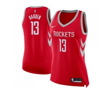 Women Nike Houston Rockets #13 James Harden Red NBA Swingman Icon Edition Jersey