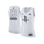 Women Nike Houston Rockets #13 James Harden White NBA Jordan Swingman 2018 All-Star Game Jersey