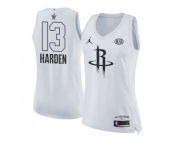 Women Nike Houston Rockets #13 James Harden White NBA Jordan Swingman 2018 All-Star Game Jersey