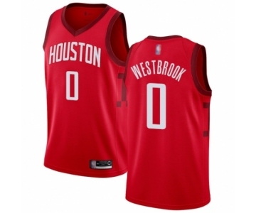 Women's Houston Rockets #0 Russell Westbrook Red Swingman Jersey - Earned Edition