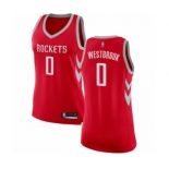 Women's Houston Rockets #0 Russell Westbrook Swingman Red Basketball Jersey - Icon Edition