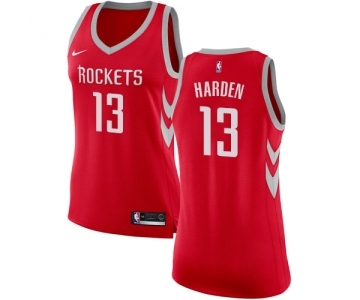 Women's Houston Rockets #13 James Harden Swingman Red Road Basketball Jersey - Icon Edition