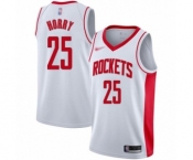 Women's Houston Rockets #25 Robert Horry Swingman White Finished Basketball Jersey - Association Edition