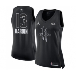 Women's Jordan Houston Rockets #13 James Harden Swingman Black 2018 All-Star Game Basketball Jersey