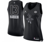 Women's Jordan Houston Rockets #13 James Harden Swingman Black 2018 All-Star Game Basketball Jersey