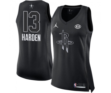 Women's Jordan Houston Rockets #13 James Harden Swingman Black 2018 All-Star Game Basketball Jersey