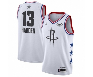 Women's Jordan Houston Rockets #13 James Harden Swingman White 2019 All-Star Game Basketball Jersey