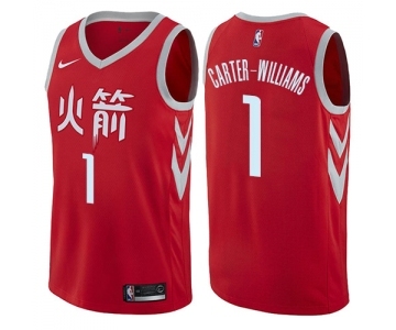 Women's Nike Houston Rockets #1 Michael Carter-Williams Swingman Red NBA Jersey - City Edition