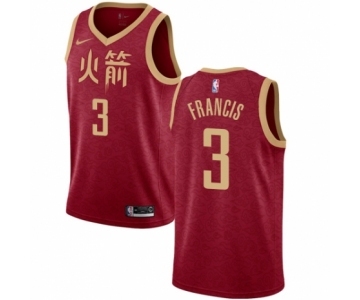 Women's Nike Houston Rockets #3 Steve Francis Swingman Red NBA Jersey - 2018-19 City Edition