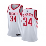 Women's Nike Houston Rockets #34 Hakeem Olajuwon Swingman White Home NBA Jersey - Association Edition