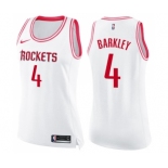 Women's Nike Houston Rockets #4 Charles Barkley Swingman White Fashion NBA Jersey