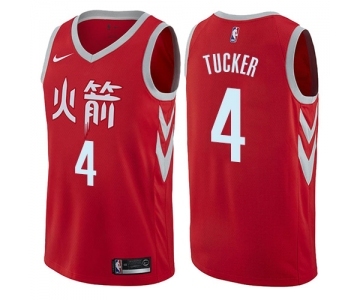 Women's Nike Houston Rockets #4 PJ Tucker Swingman Red NBA Jersey - City Edition