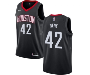 Women's Nike Houston Rockets #42 Nene Swingman Black Alternate NBA Jersey Statement Edition