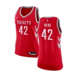 Women's Nike Houston Rockets #42 Nene Swingman Red Road NBA Jersey - Icon Edition