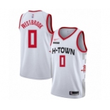 Youth Houston Rockets #0 Russell Westbrook Swingman White Basketball Jersey - 2019-20 City Edition