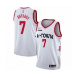 Youth Houston Rockets #7 Carmelo Anthony Swingman White Basketball Jersey - 2019-20 City Edition