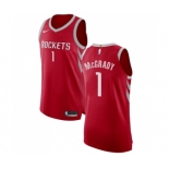 Youth Nike Houston Rockets #1 Tracy McGrady Authentic Red Road NBA Jersey - Icon Edition