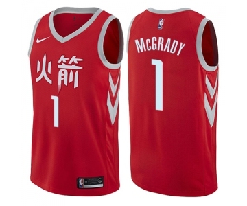 Youth Nike Houston Rockets #1 Tracy McGrady Swingman Red NBA Jersey - City Edition