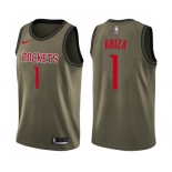 Youth Nike Houston Rockets #1 Trevor Ariza Swingman Green Salute to Service NBA Jersey