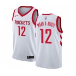 Youth Nike Houston Rockets #12 Luc Mbah a Moute Authentic White Home NBA Jersey - Association Edition