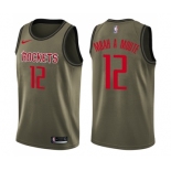 Youth Nike Houston Rockets #12 Luc Mbah a Moute Swingman Green Salute to Service NBA Jersey