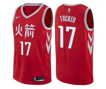 Youth Nike Houston Rockets #17 PJ Tucker Swingman Red NBA Jersey - City Edition