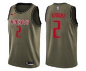 Youth Nike Houston Rockets #2 Brandon Knight Swingman Green Salute to Service NBA Jersey