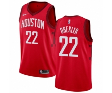 Youth Nike Houston Rockets #22 Clyde Drexler Red Swingman Jersey - Earned Edition