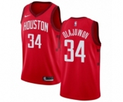 Youth Nike Houston Rockets #34 Hakeem Olajuwon Red Swingman Jersey - Earned Edition