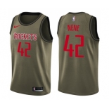 Youth Nike Houston Rockets #42 Nene Swingman Green Salute to Service NBA Jersey