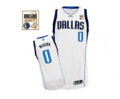 Men Dallas Mavericks 2011 Champion Patch #0 Shawn Marion Revolution 30 White Stitched NBA Jersey