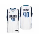 Men Dallas Mavericks #40 Harrison Barnes New Swingman Home White Jersey